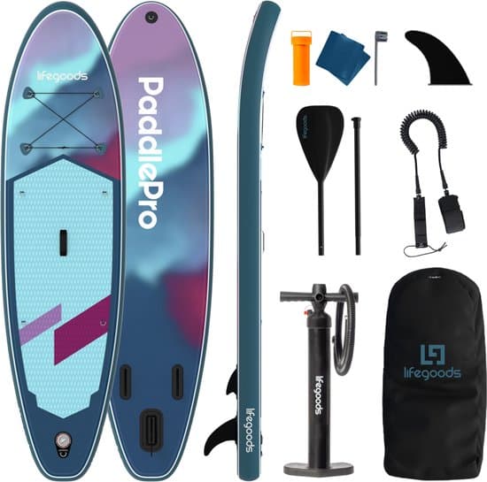 LifeGoods SUP Allround Compact 120 Kg Draagkracht, 300×76 cm, max 120 kg